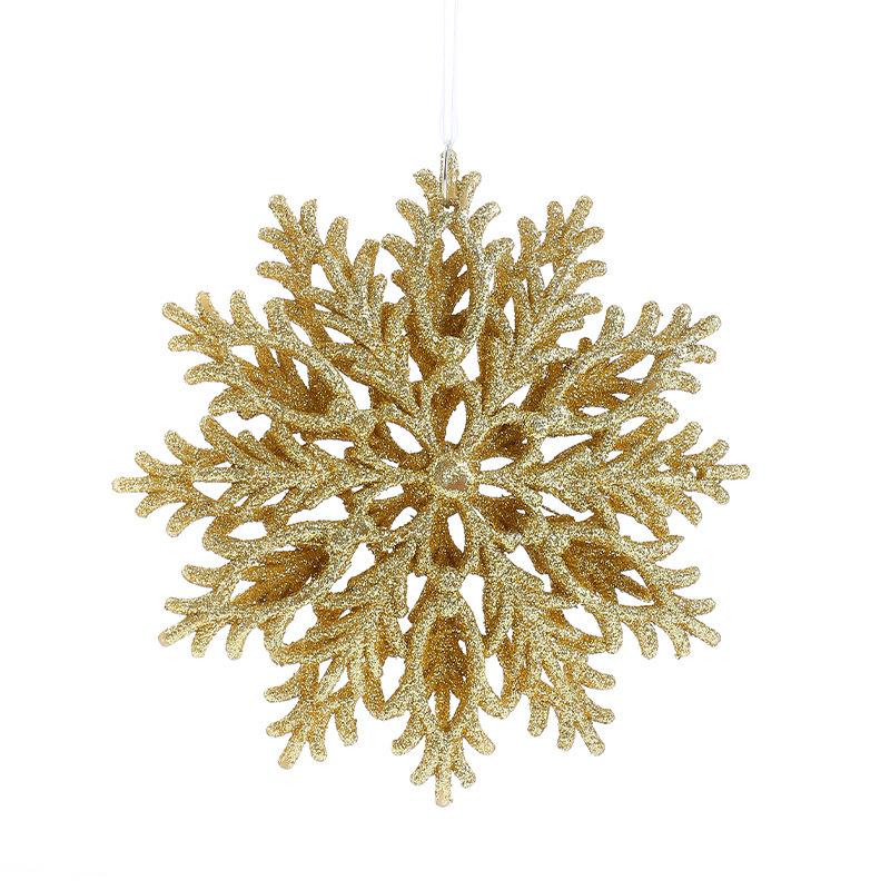 3D Hollow Plastic Snowflake Christmas Tree Ornaments