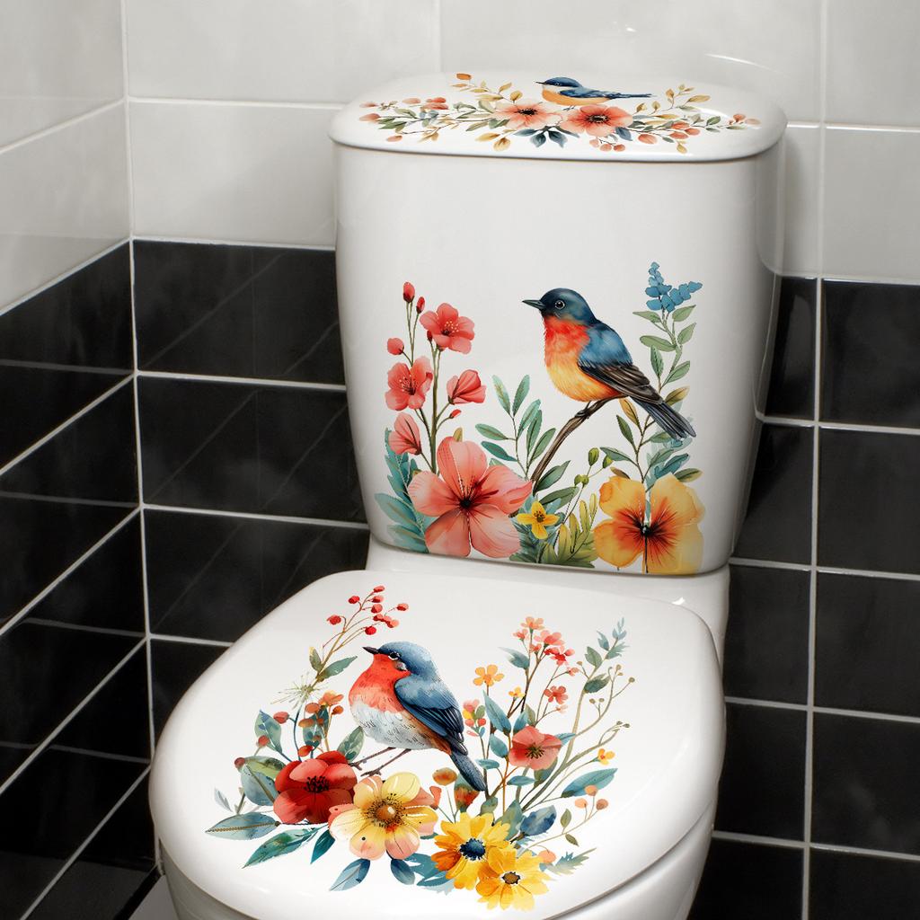 Blumen- und Vogel Schlafzimmer Selbstklebende Dekorative Wandaufkleber