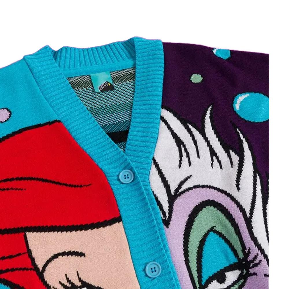 The Little Mermaid Unisexowy sweter rozpinany dzianinowy oversize