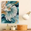 DIY Pearl Art Painting Elegant Betta Fish Handmade Craft Modern Wall Decor Leisure Relax Activity Nice Gift for Novice Art Practitioners Home
