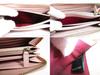 Authentic BVLGARI Light Pink Leather Round Zip Long Wallet Purse #b128  Open box