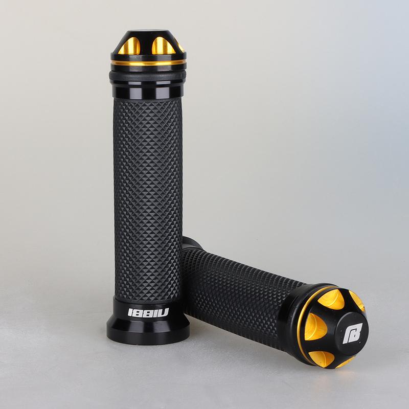 NIBBI Universal Motorcycle Hand Grips 7/8'' 22MM CNC Rubber Gel Handle Bar Grips Fit GY6 Yamaha Suzuki Kawasaki KTM PitBikeMotor