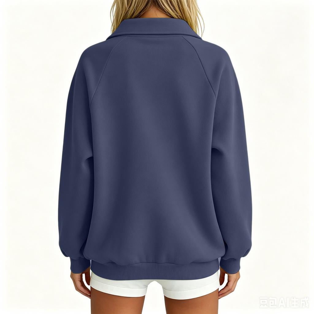 Women's Casual -Lined Pullover Sweatshirt Long Sleeve Warm Top for Daily Wear