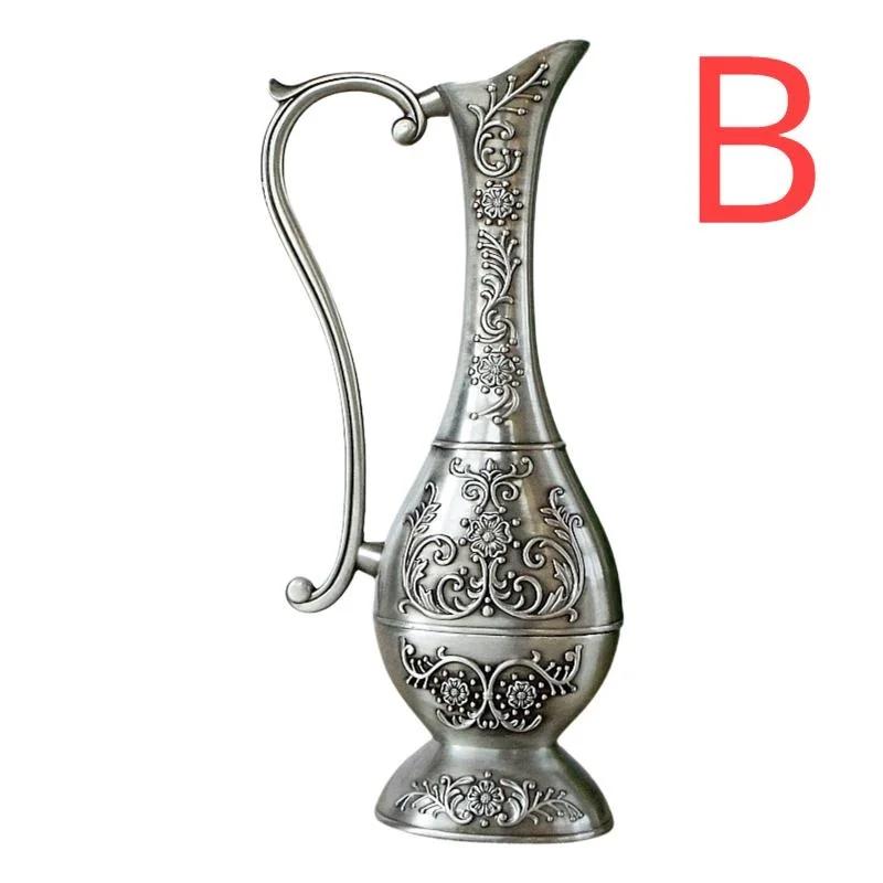 

Металлическая ваза для цветов, декоративная ваза для цветов, антикварное искусство, дворец, ремесло, отель, декор для дома, гостиной, офиса, украшения, подарки светло-зеленый