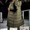 Damen Winter Kapuzenjacke mit Reißverschluss Übergröße Lässige Weste Oberbekleidung Parka