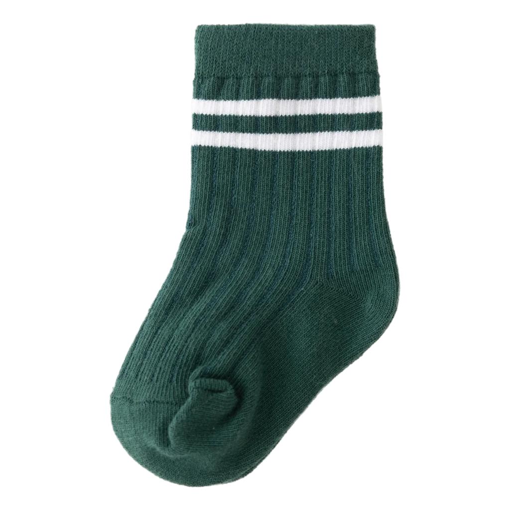 Baby Boys Crew Socks Autumn Children Boys Striped Thick Cotton Short Sock White Elementary Student Socks Infant Boys Ribbed Sock