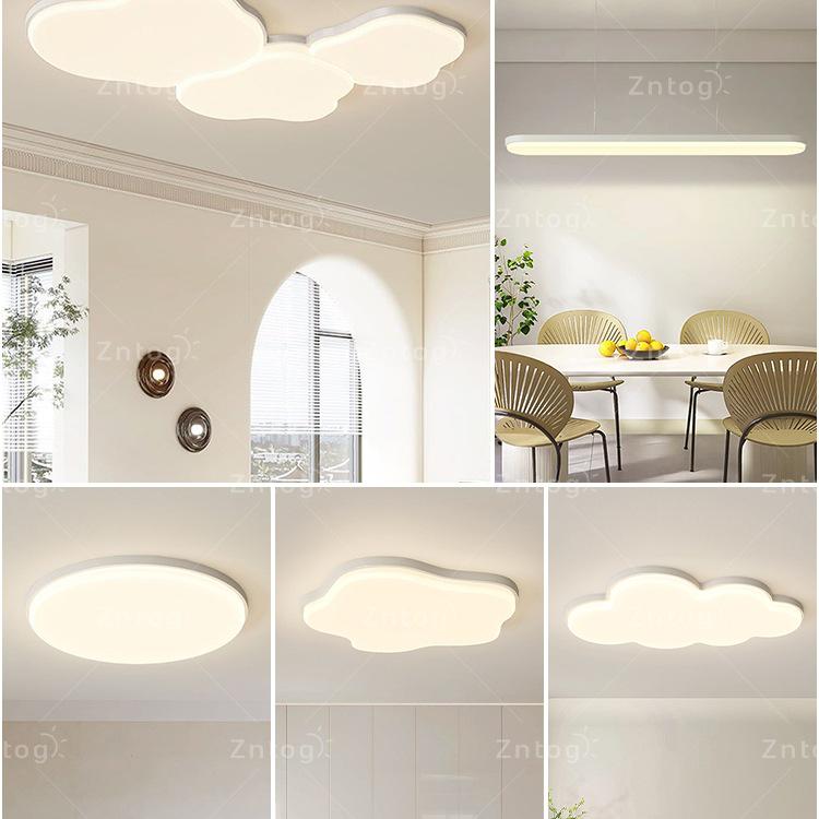 Cream Style Modern Minimalist Full Spectrum Ceiling Light for Eye-Protection In Children's Room and Master Bedroom