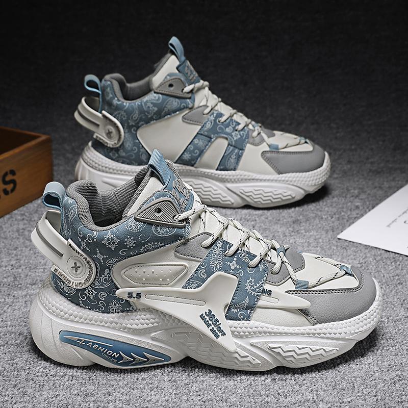 High-top New Winter Velvet Thickened Warm Cotton Shoes Running Platform Dad Sports Trendy Shoes