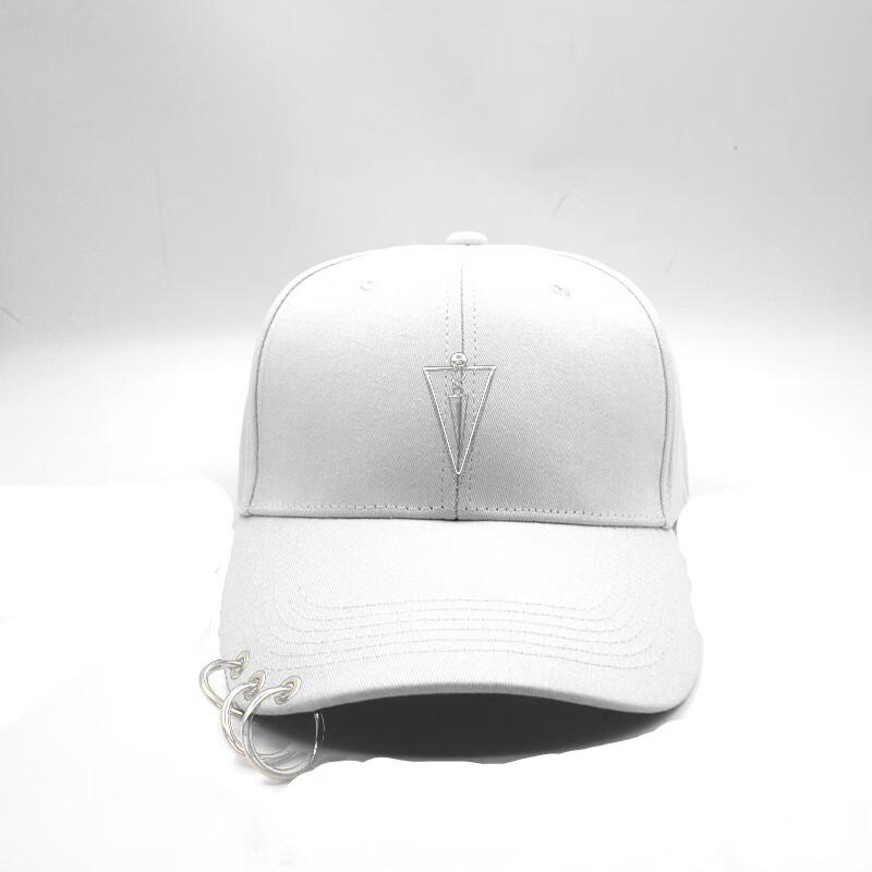 Oversized Baseball Cap with Ring Decor