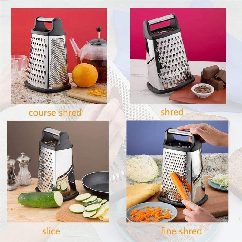 Stainless Steel Four-Sided Vegetable Slicer Kitchen Vegetable Cutter Fruit Grater Tool