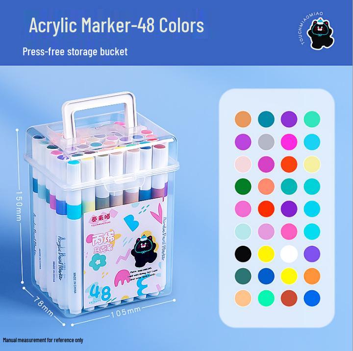 Fixy na bázi oleje s dvojitým hrotem pro studenty umění a anime, ideální pro dětskou kresbu a vybarvování.