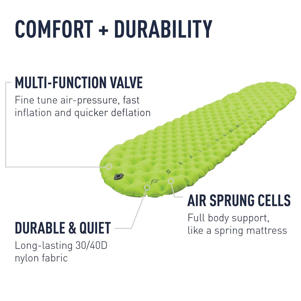Sea To Summit Comfort Light Insulated Sleeping Pad for Backpacking and Camping Regular (72 X 21.5 X 2.5 Inches)