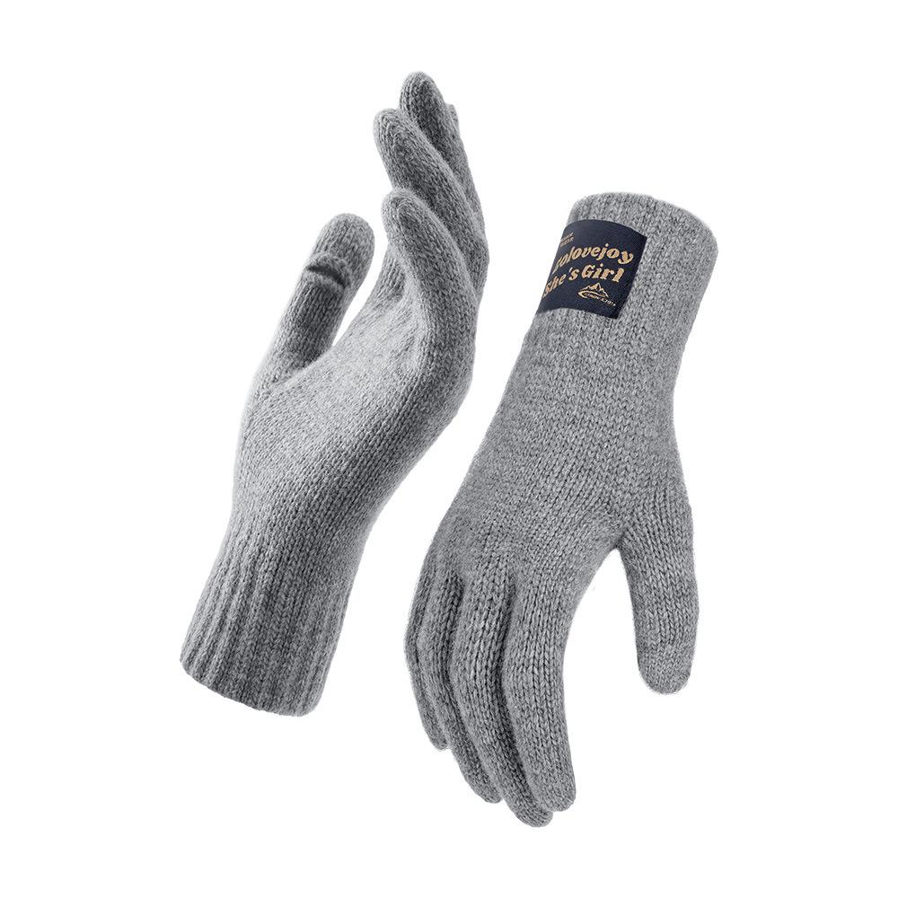 DZ149 Winter Knit Wool Gloves: Windproof Flip-Finger Touchscreen Gloves for Outdoor Cycling and Sports.