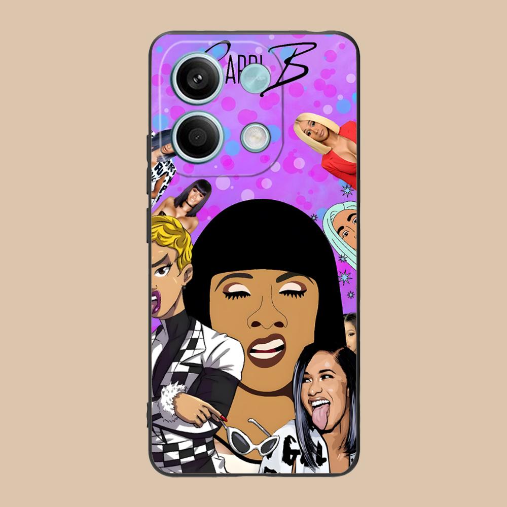 Cardi B Matte TPU Mobile Phone Case for POCO F8 F7 F6 F5 F4 F3 F2 Pro GT C75 C71 C65 C61 C40 Pro Ultra Colorful Cover