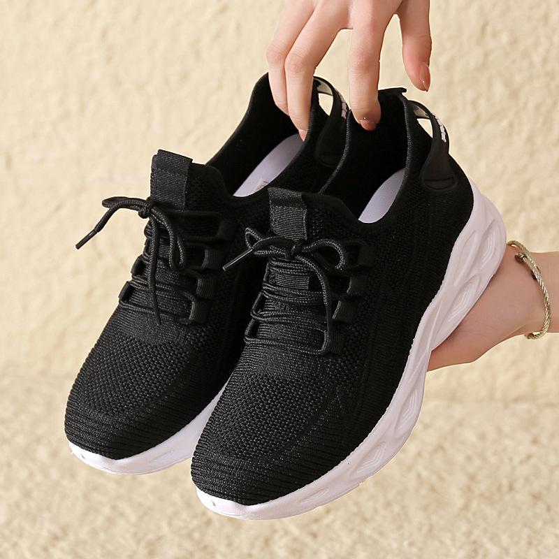 Shoes women's new women's shoes soft sole comfortable casual fashion sports shoes breathable fly woven mesh shoes women