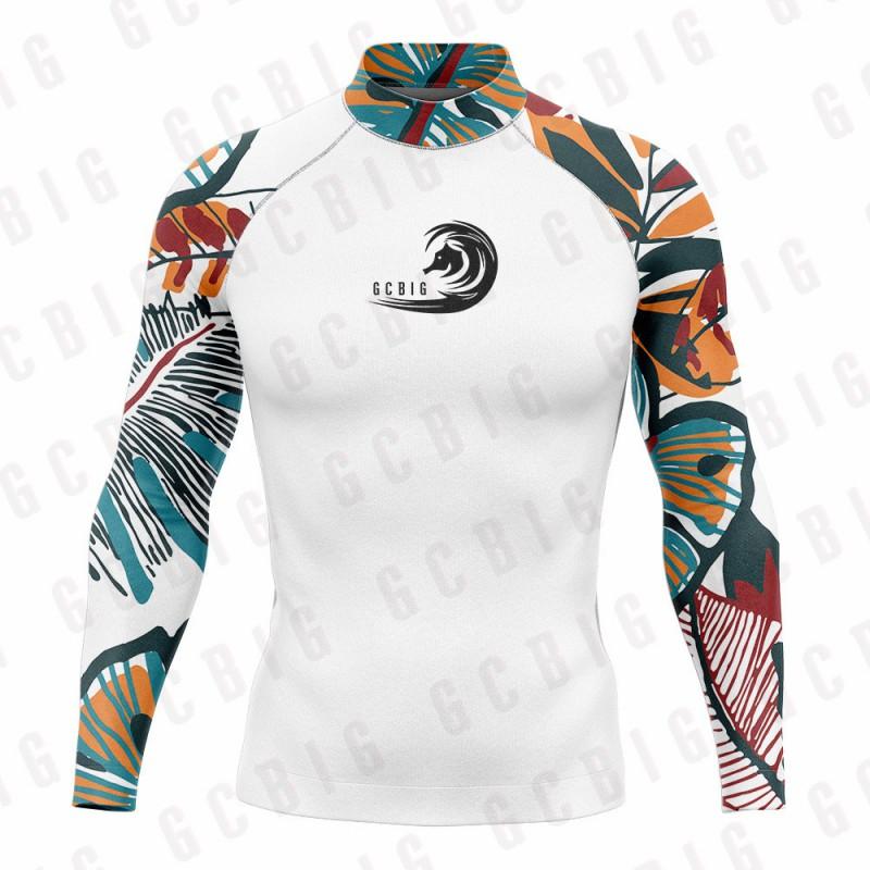 Mens Rash Guard Long Sleeve Quick Dry UV Protection Swim Shirt Surfing Snorkeling Water Sports