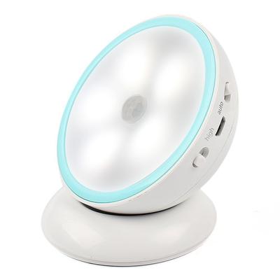Dimmable PIR Motion Sensor LED Night Light with 360 Degree Rolation USB Rechargeable Cabinet Wall Lamp