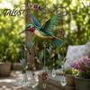 Nature-inspired Wind Chime Outdoor Bird Chimes, Decorative Hanging Pendants, Acrylic Garden Ornament Window Hangings for Porch Patio Decorations Cozy