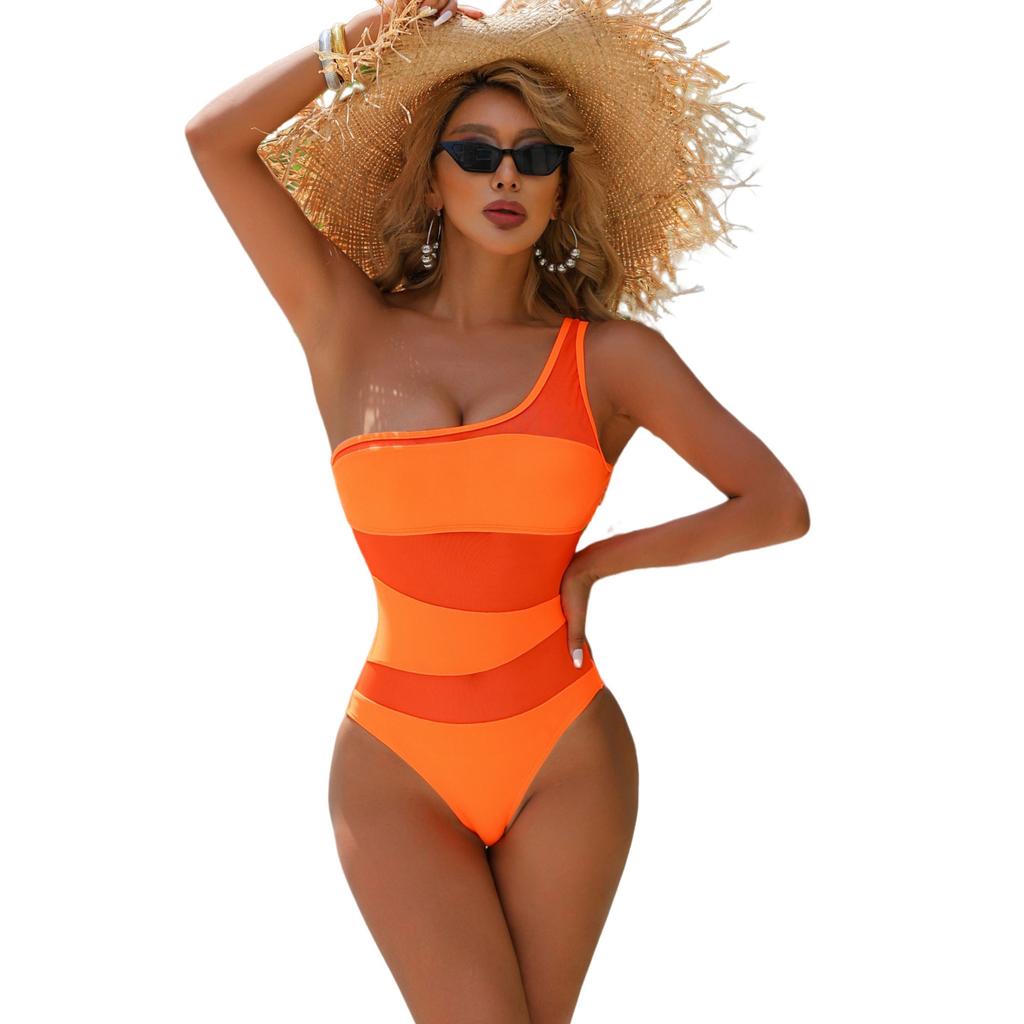 European and American New One-piece Swimsuit, High-sense Meat-covering and Thin Women's Swimsuit, High-waisted Tight Swimsuit, Bikini.