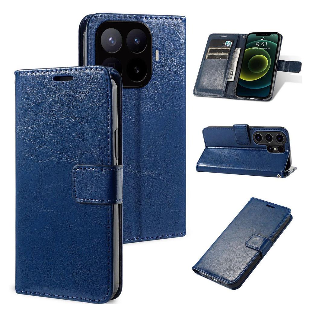 Crazy-Horse-Textur PU-Leder Handyhülle für Xiaomi 17T Pro, 17T Kartenfächer Bargeldfach Hülle