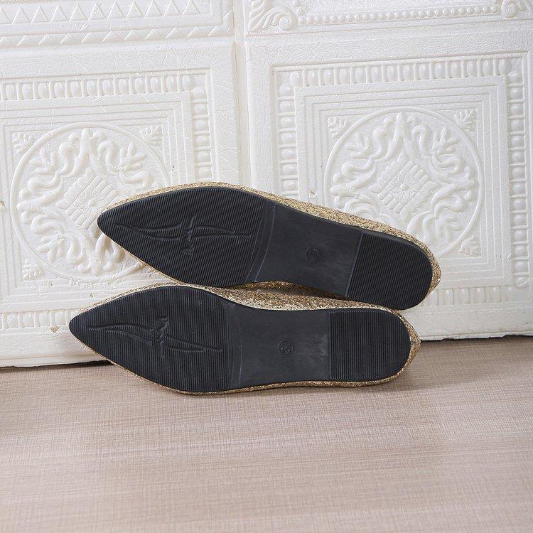 Women's Glitter Ballerina Flat Shoes With Sequins For Parties, Weddings, Everyday Wear