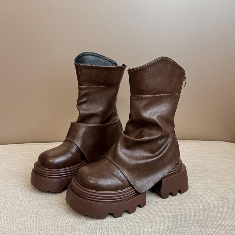 Модные женские полусапожки на среднем каблуке, ботильоны челси, классическая элегантная брендовая обувь, зима 2025, новые крутые женские кроссовки