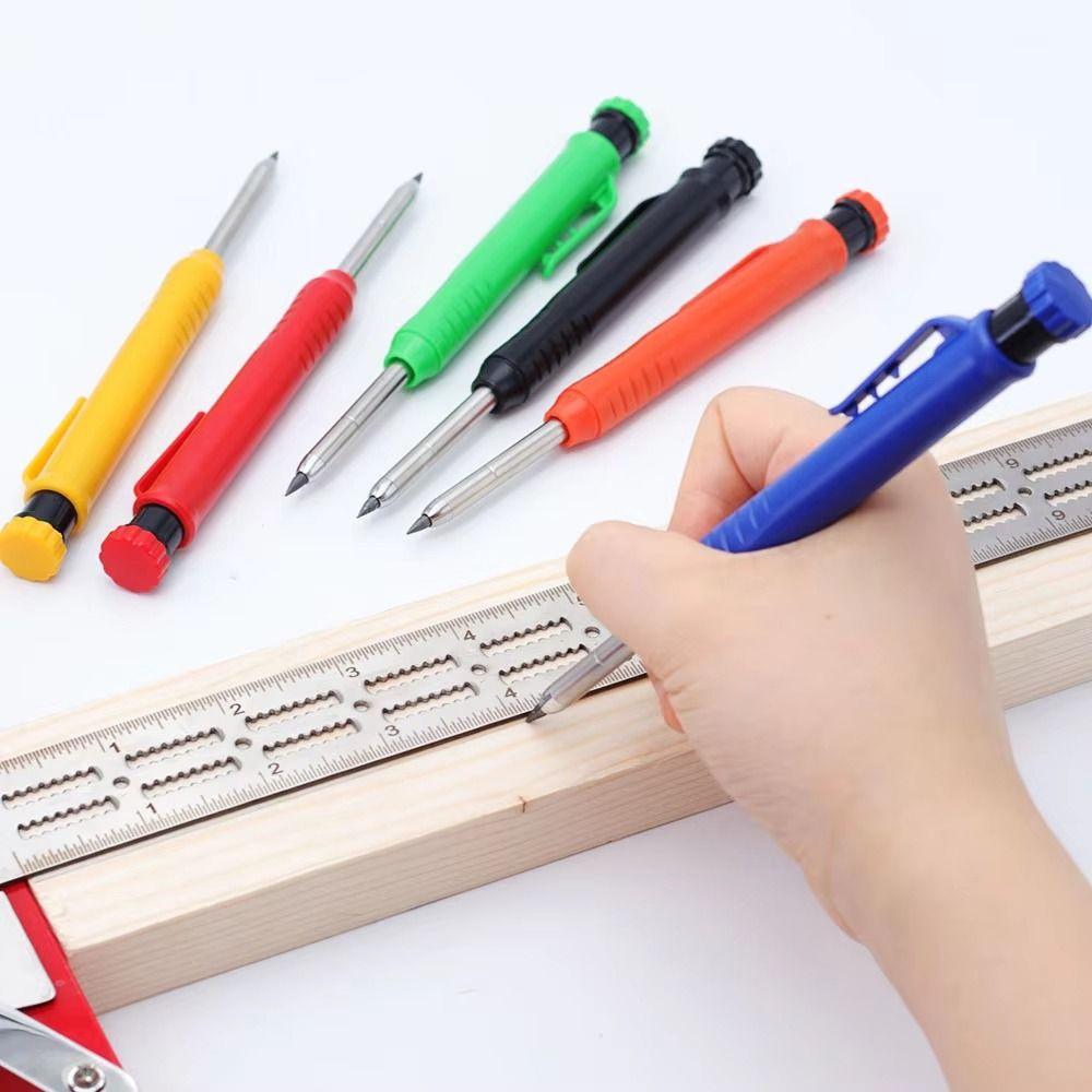 10Pcs Long Nib Woodworking Marking Tool Solid Construction Woodworking Pencil  Architect Use