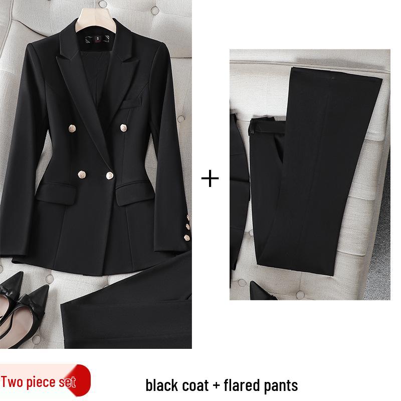 Women's Professional Suit Set: Elegant Spring/Autumn Attire for College Interviews & Hotel Manager Uniform.