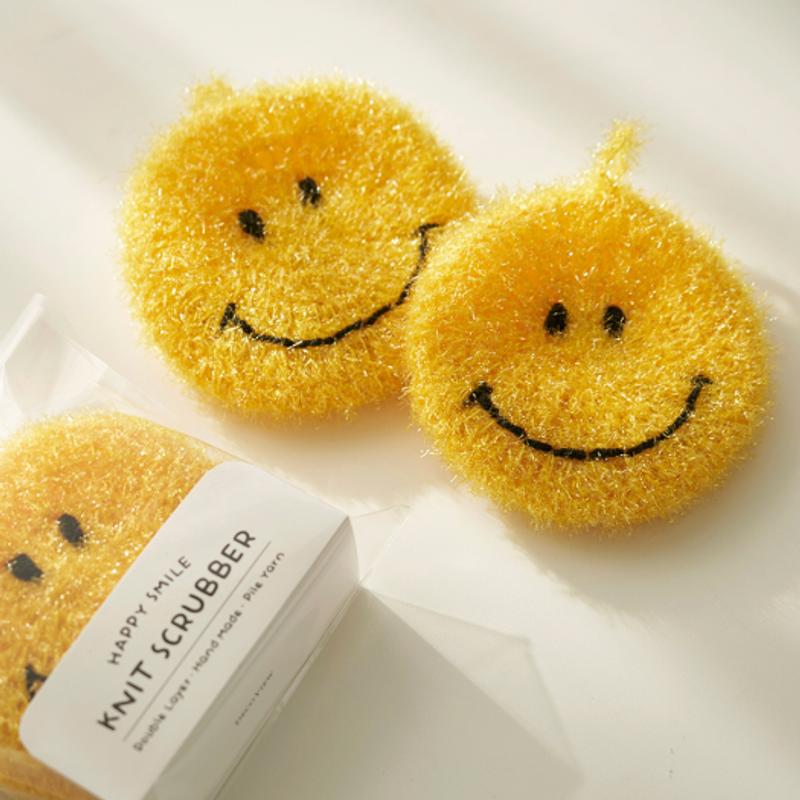 DECOVIEW [2P Set] Smile Handmade Washcloth