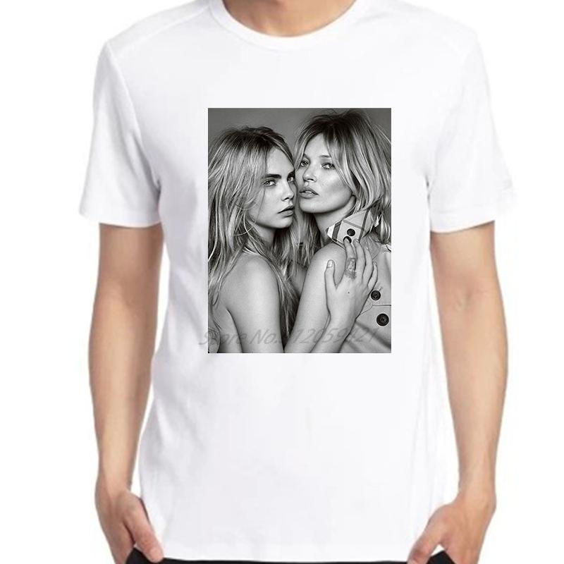 Kate Moss Cara Delevingne Oversized T Shirt Classic Unisex Graphic T Shirts Cotton Short Sleeve Tshirts Summer Unisex Clothing