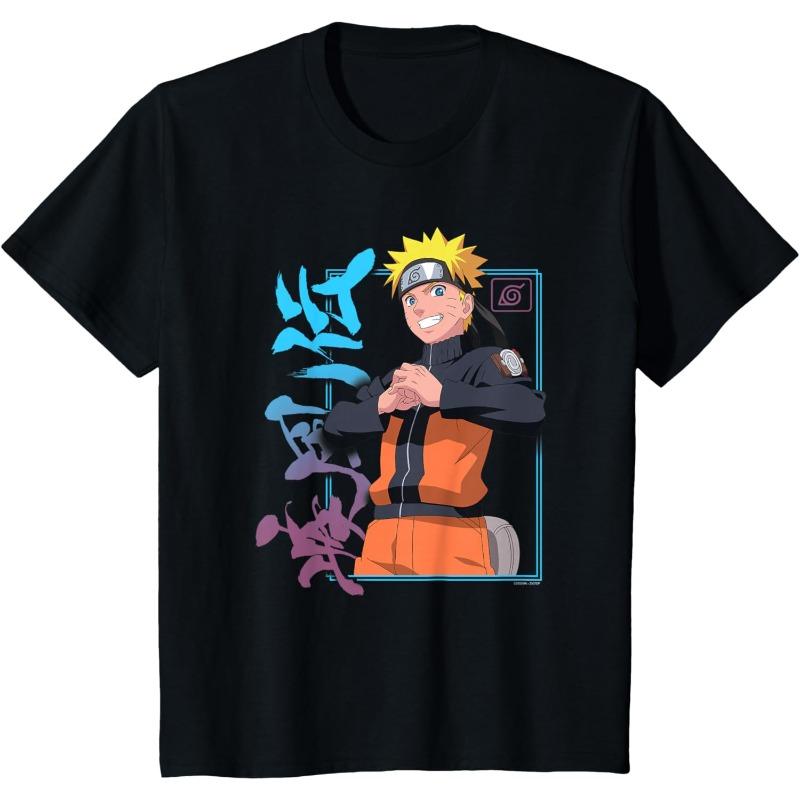 Naruto Kakashi Lightning Blade 2D Print Summer Cotton T-Shirt | Sharingan Anime Short-Sleeve Unisex Japanese Style