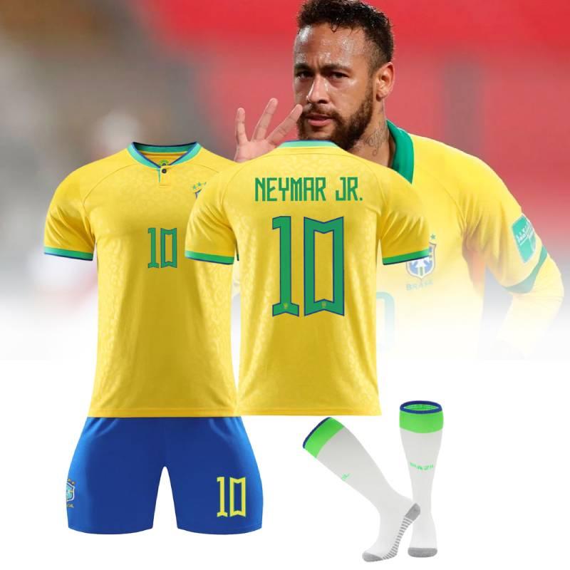 High-quality 2223 Brazil Football Uniform Set For Adults And Kids Outdoor Fitness And Sports