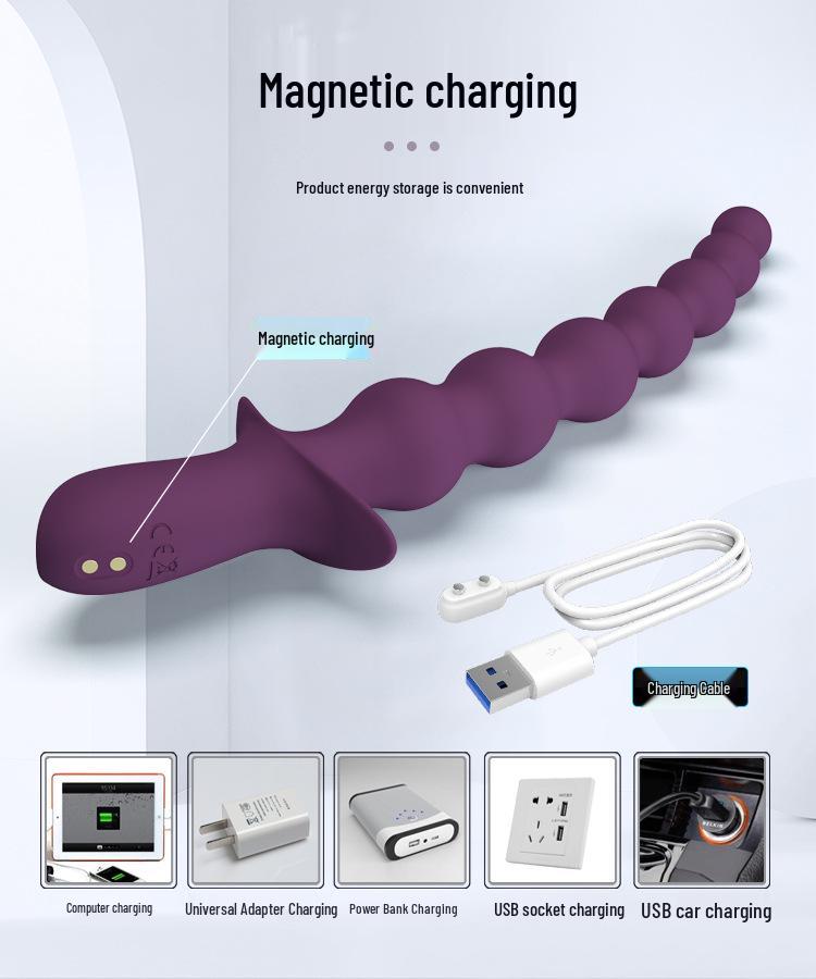 Pilot Silicone Vibrating Anal Plug – 10 Frequency Bead Massager Sex Toy