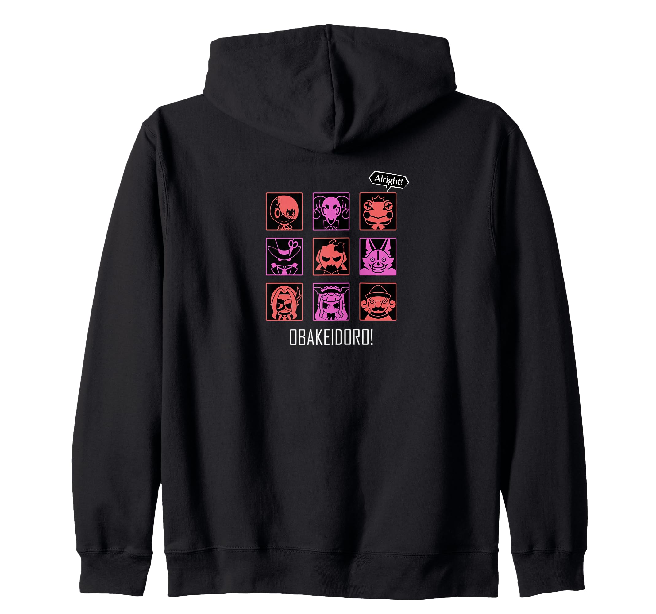 Obakeidoro! Icon-filled Ghost (Game Color) Zip Hoodie