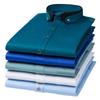 2026 Herbst Herrenhemd Langarm Uni Hemd Businesshemden für Herren Büro Freizeit Camisa Slim Fit Oberteile Herrenbekleidung MY520