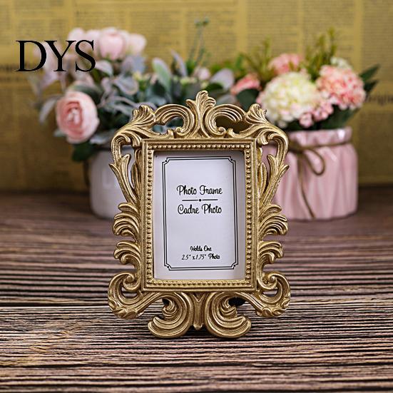 Picture Frame Baroque Rectangle Family Decoration Resin Vintage Classic Desktop Photo List Home Decor
