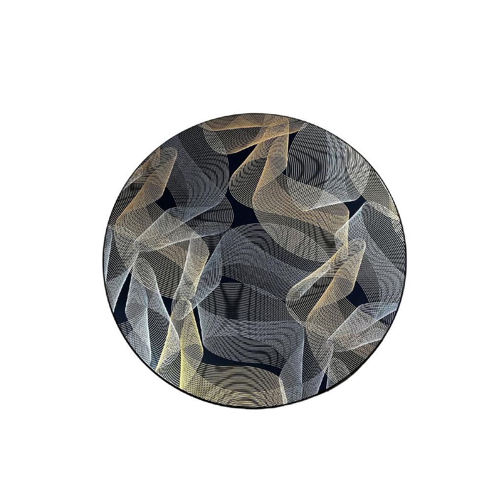 Master Hexagon Black Metal Black Glass 3-piece Nesting Table