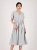 Acud Sleeve Detail Slit Dress_Ivory