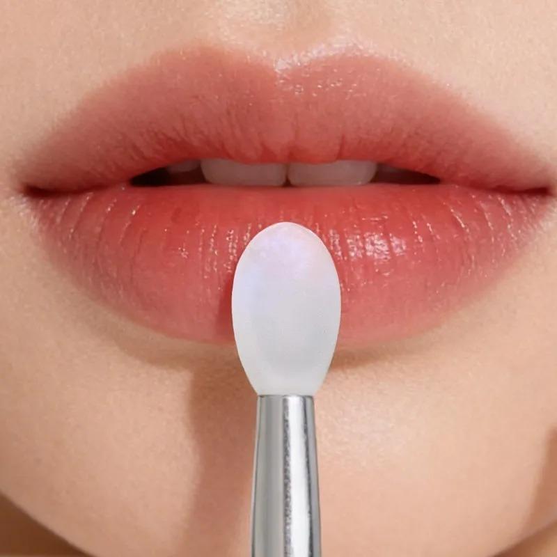 5-50pcs Transparent Silicone Nail Art Applicator Sticks Easy-Daub Pigment Brushes Glitter Powder Chrome Pigment Makeup Brush