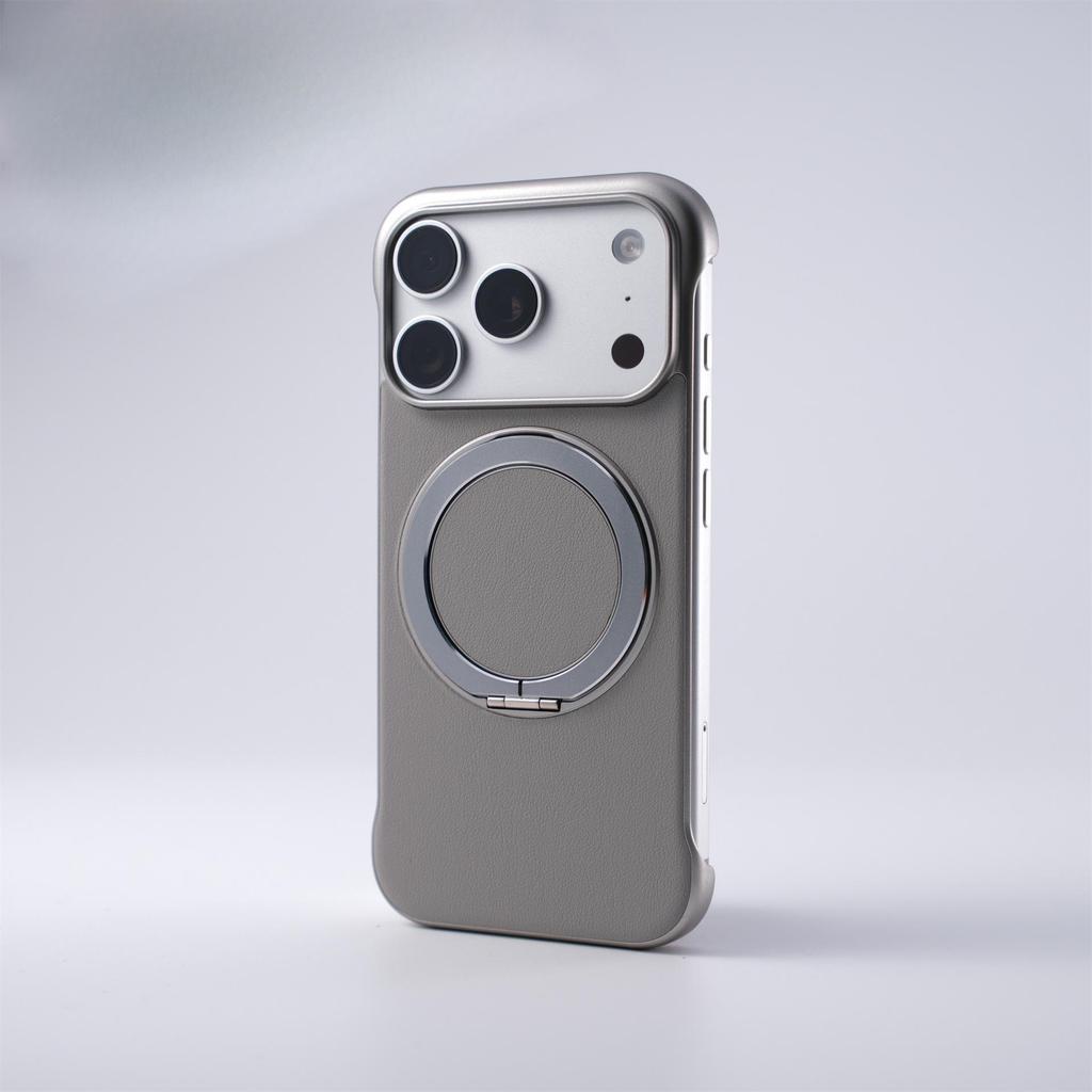 Compatible Magnetic Stand Borderless Case for iPhone 17 PRO MAX, Ultra-thin, Drop-proof Protection.