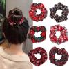 Christmas Hair Tie Headwear Snowflake Scrunchie Elastic Hair Accessory Knitted Ponytail Hair Tie