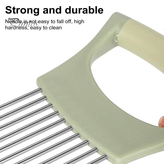Stainless Steel Onion Holder for Slicing Prongs Rust-Resistant Vegetable Cutter Time-saving Potato Tomato Avocados Eggs Fruit Lemon Meat Assistant