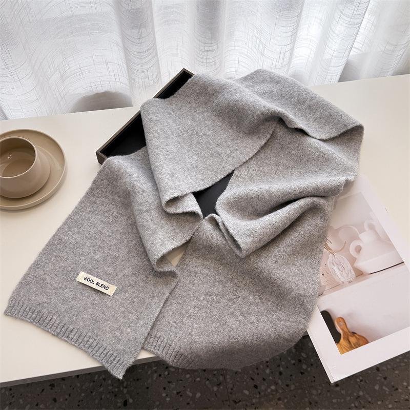 Winter Scarf For Women Long Warm Cashmere Scarves Hijab Solid Lady Shawl Wrap Female Pashmina Bandana Head Scarfs Poncho Stoles