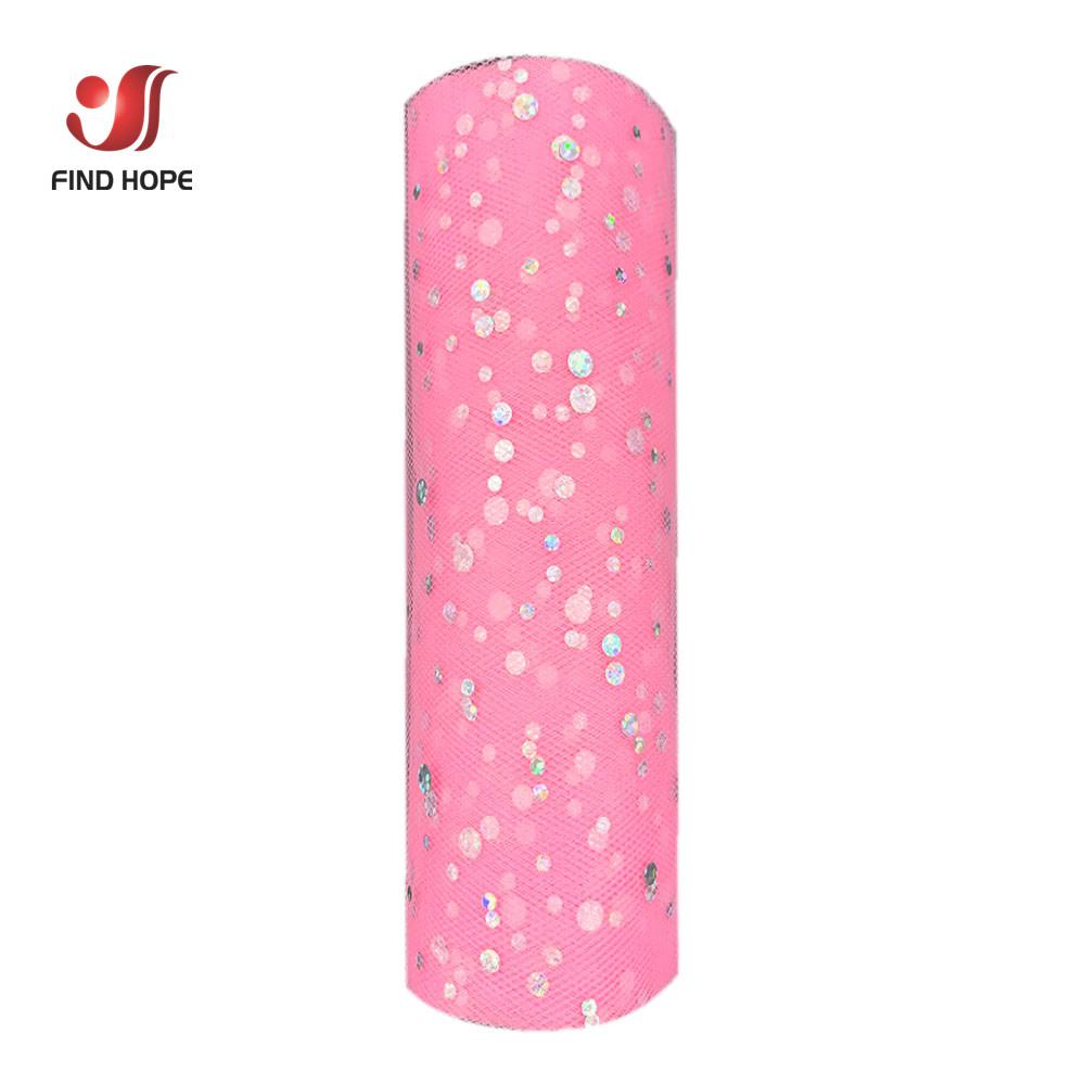 44 Assorted Colors Glitter Solid Rainbow Tulle Netting Roll 6in x 10 Yards DIY Sewing Doll Clothes Tablecloth Skirts Party Decor