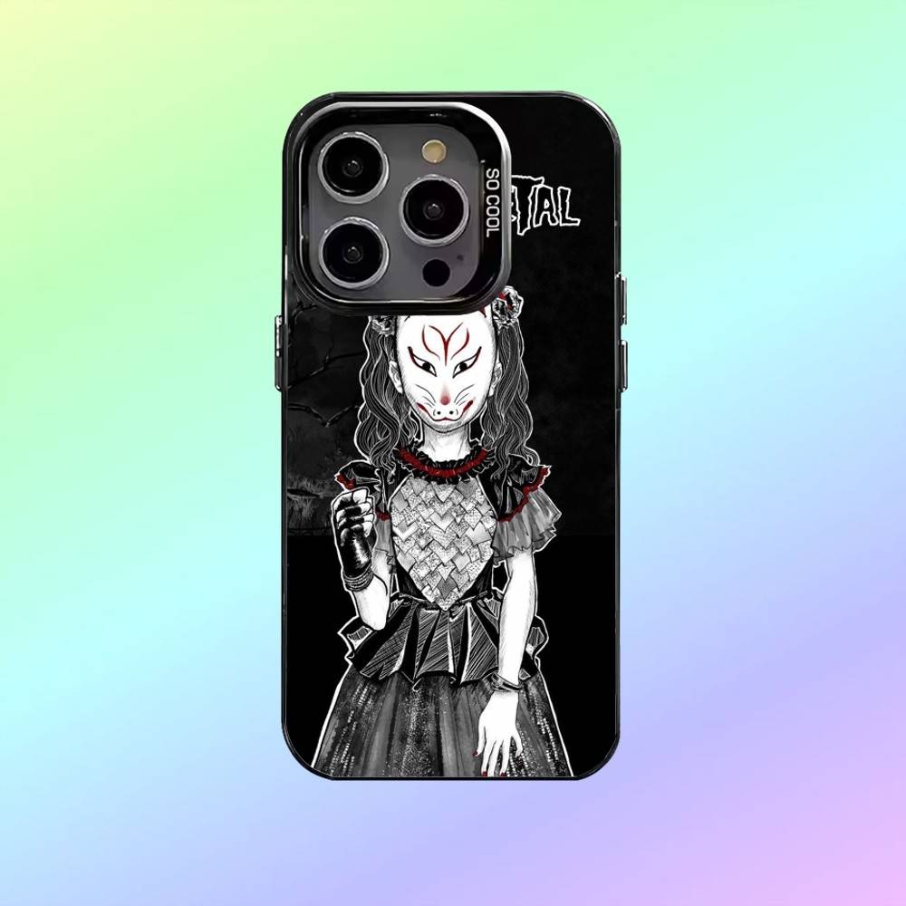 Rock Band B-Babymetal Phone Case For iPhone17,16,15,14,13,12,11 Colored Silver Plated Inside Cover