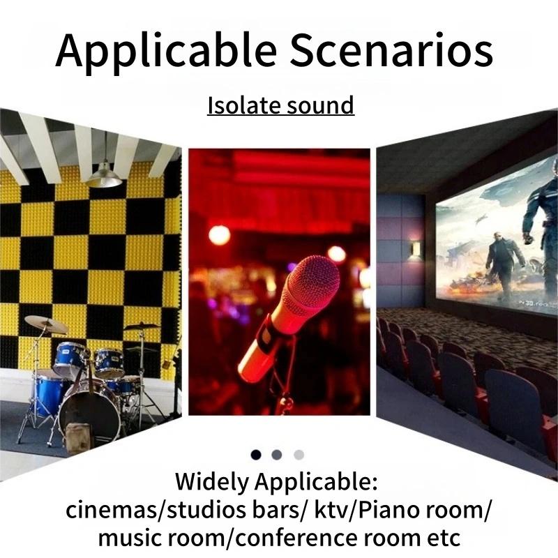 Self-adhesive Hexagonal Sound-absorbing Board Noise Reduction Soundproof Wall Sticker Background Wall Decoration For Bedroom Off