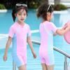Girls' Quick-Drying One-Piece Swimsuit for Ages 2-11: Fashionable and Professional for Sports and Vacations