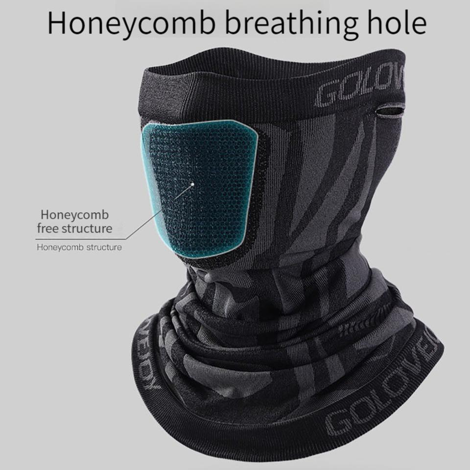 1Pcs Winter Fleece Cycling Mask Sweat Wicking Windproof Warm Headscarf Neck Cover for Men Outdoor Sports Ear Hanging