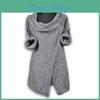 Elegante Maglione Cardigan Wrap da Donna a Maglia con Accogliente Collo a Dolcevita Sciarpa