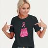 Women's Casual Halloween Breast Print T-Shirt Round Neck Pullover Short Sleeve Top